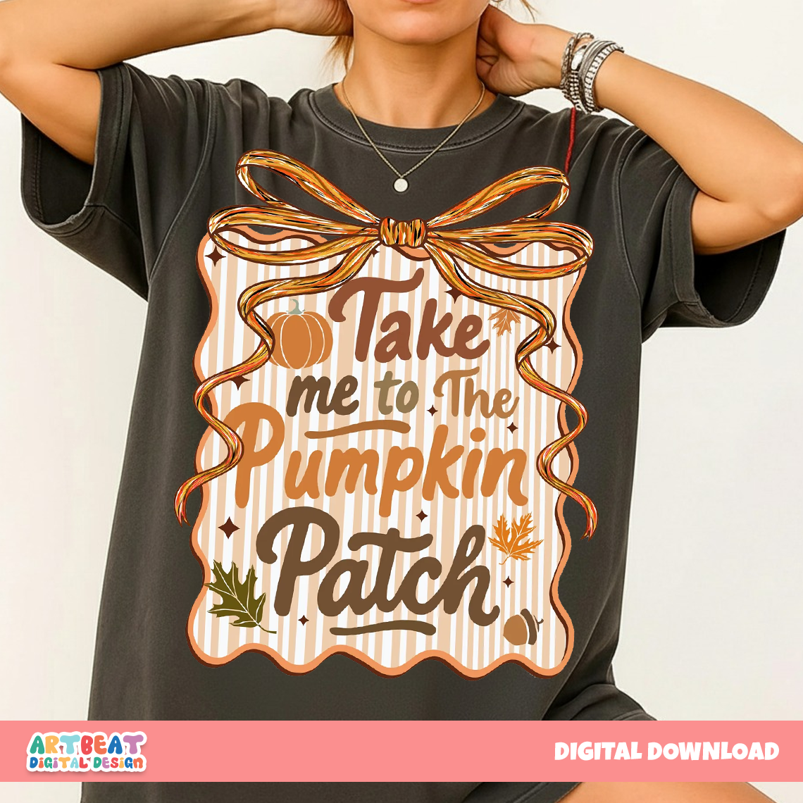 Take Me To The Pumpkin Halloween PNG SVG, Cute Fall Shirt Design, Pumpkin Patch Sublimation, Retro Autumn Cricut Silhouette Cut File