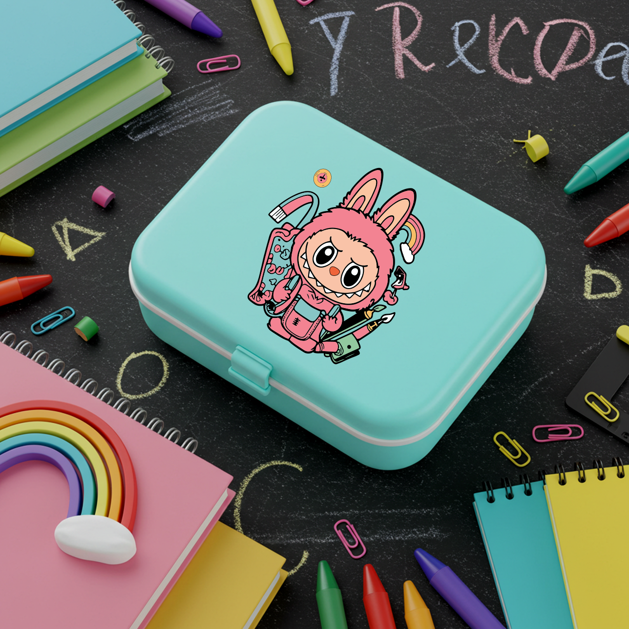 Labubu Back to School 2025 SVG PNG Bundle | Cute Monster Kids Clipart | Bunny Costume School Supplies | Teacher Cricut File Digital Download