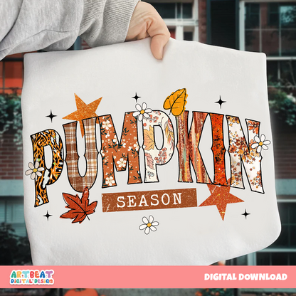 Preppy Pumpkin Bow PNG SVG, Cute Fall Coquette Pumpkin Clipart, Autumn Sublimation Design, Thanksgiving Cricut Silhouette Files