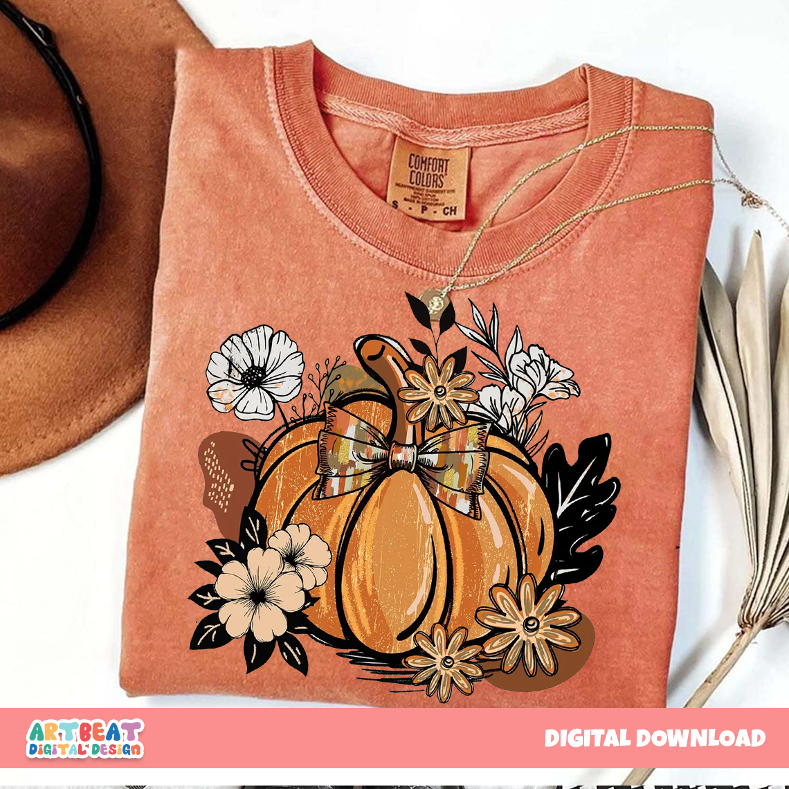 Boho Pumpkin Coquette PNG SVG, Fall Pumpkin Clipart, Cute Autumn Sublimation, Retro Pumpkin Digital Download, Halloween Printable Art