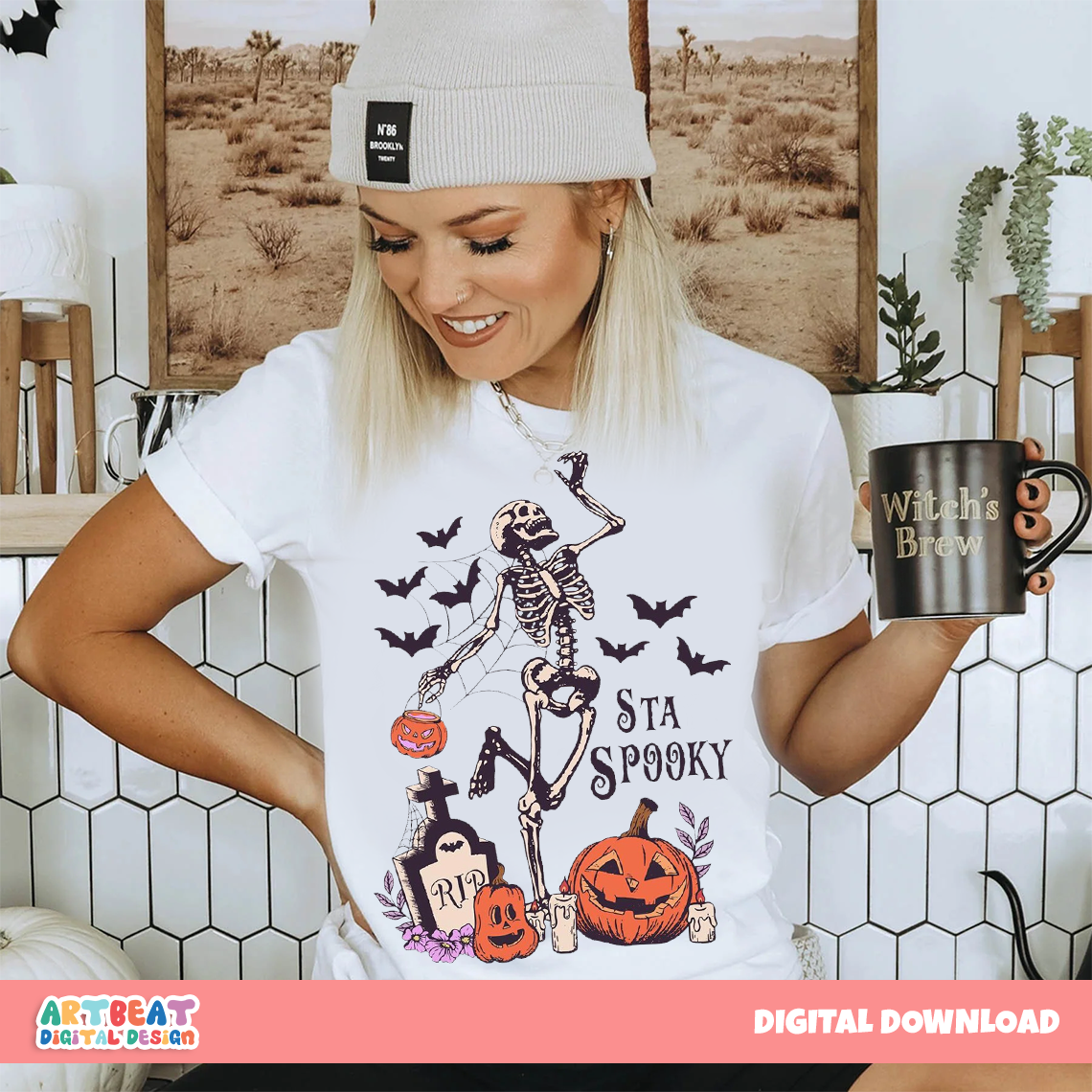 Stay Spooky Halloween PNG SVG, Ghost Pumpkin Spooky Season Sublimation, Funny Halloween Shirt Design, Cricut Cut File Digital Download
