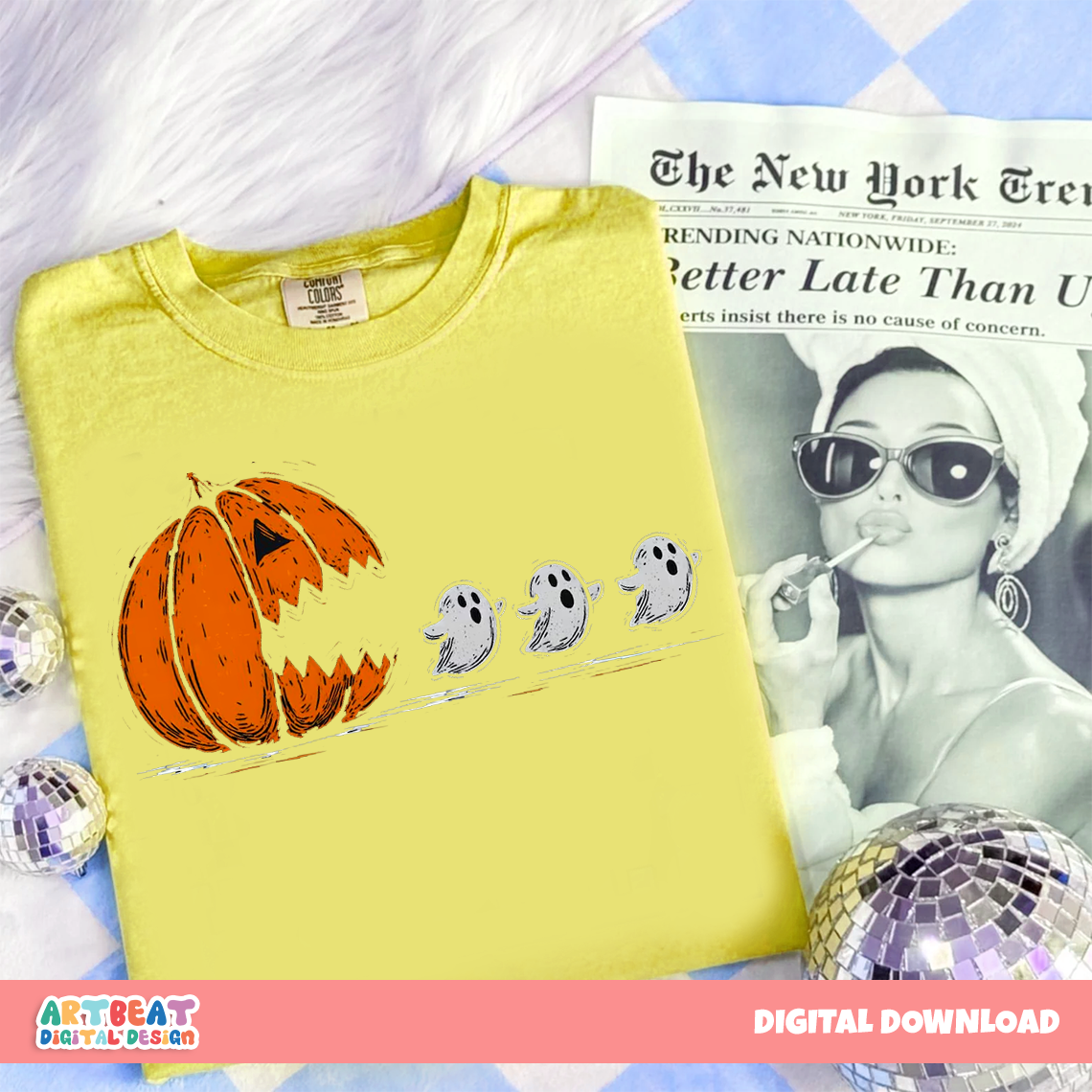 Halloween Pumpkin Chasing Ghost PNG SVG, Funny Spooky Season Shirt Design, Cute Ghost Sublimation, Cricut Silhouette Cut File Download