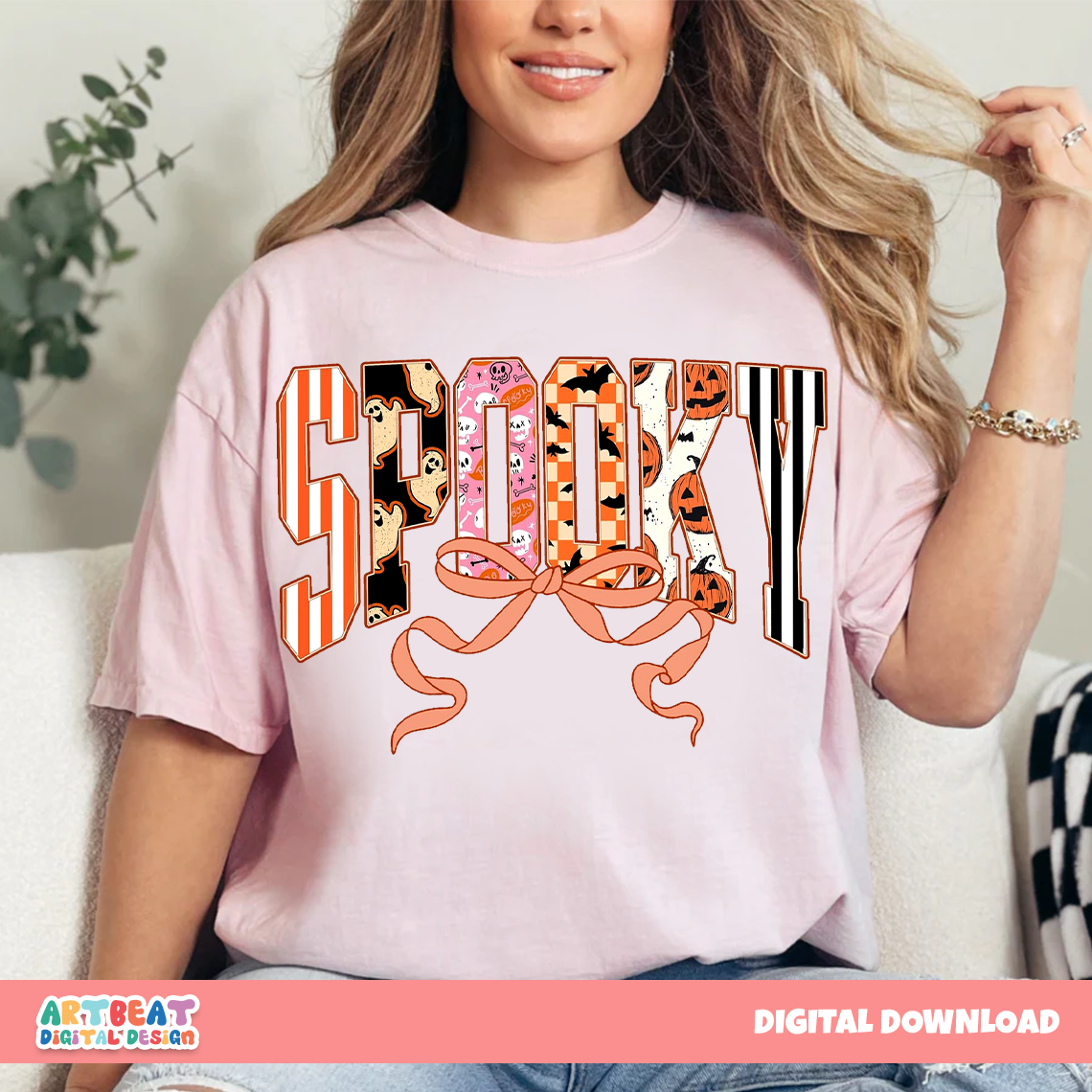 Spooky Season PNG SVG, Cute Halloween Clipart, Retro Pumpkin Sublimation for Shirts, Stickers, Mugs, Fall Crafts, Decor Pumpkin Digital File