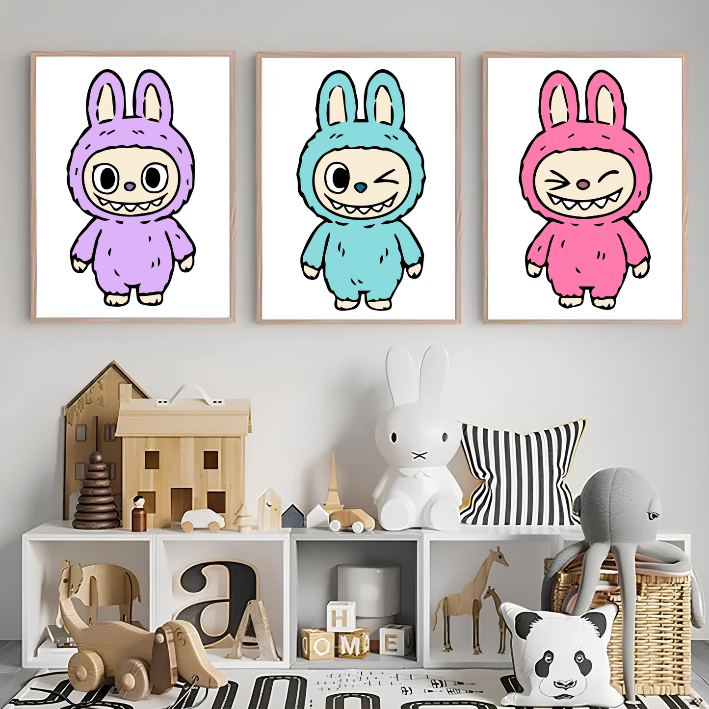 Labubu 22 Characters Clipart Bundle | Cute Kawaii Bunny Costume PNG SVG JPG | Digital Download for Sublimation, Stickers & Crafts- La bubu