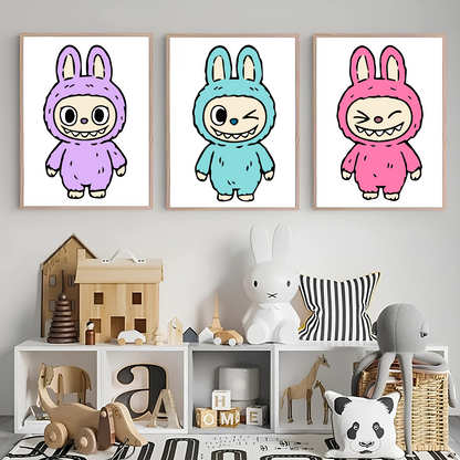 Labubu 22 Characters Clipart Bundle | Cute Kawaii Bunny Costume PNG SVG JPG | Digital Download for Sublimation, Stickers & Crafts- La bubu