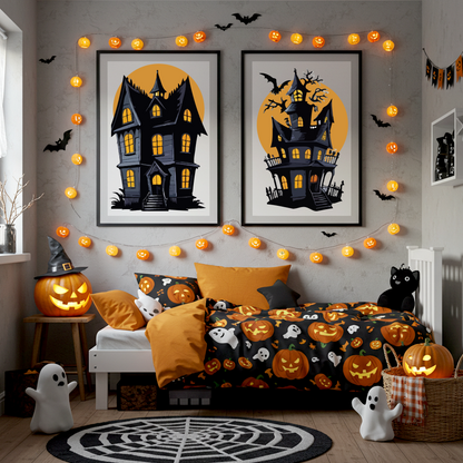 Halloween Haunted House Clipart Bundle | Scary Haunted House SVG PNG JPG Pdf | Spooky Halloween Digital Download for Cricut & Sublimation