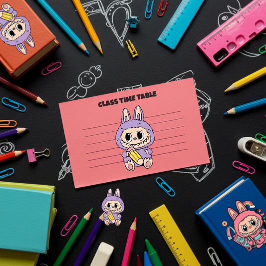 Labubu Back to School 2025 SVG PNG Bundle | Cute Monster Kids Clipart | Bunny Costume School Supplies | Teacher Cricut File Digital Download